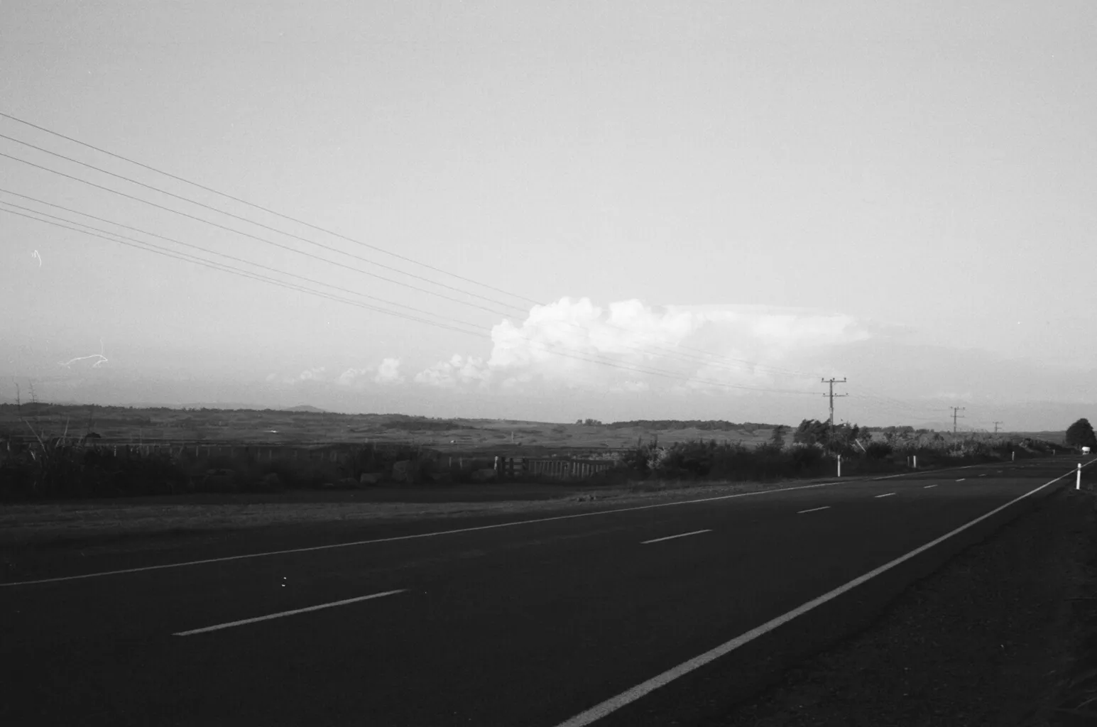 View down deserted road